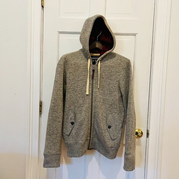 Woolrich Jacket Men's M Flannel Wool Cotton Blend Winter Coat Hoodie - Picture 5 of 16